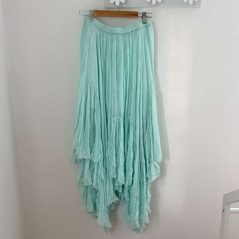 Free People One Clover skirt by Free People aqua teal in size Medium NWOT - Picture 5 of 10